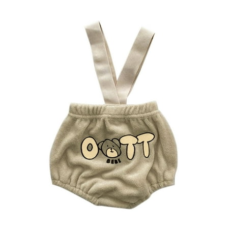 

Zlekejiko Baby Girls Boys Summer Autumn Print Suspender Clothes