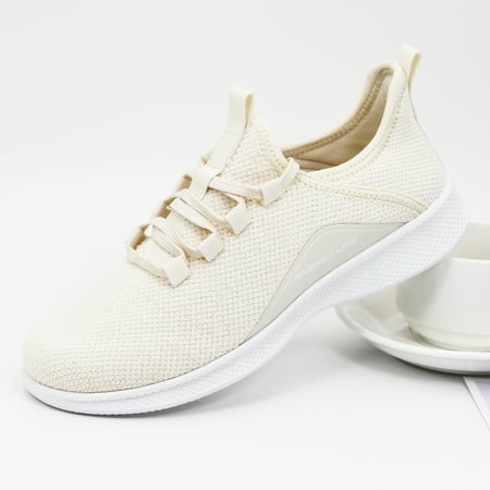 

Women‘s Casual Slip-on Sneakers Lightweight Lace Up Running Shoes Knitted Low Top Sneakers