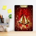 thumbnail image 5 of Acrylic Clipboards with Low Profile Clip, A4 Standard Size 9" x 12.5" File Holder for Writing Drawing, Clip Boards for Doctors Offices, Christmas Bells Gifts, 5 of 7