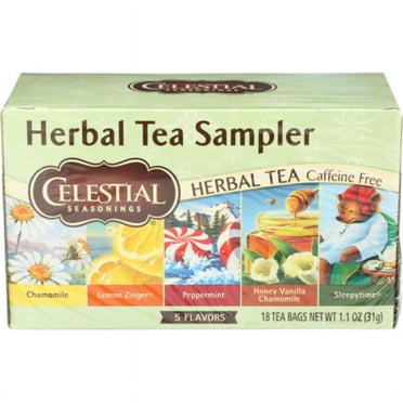 Celestial 5 Flavors Herbal Tea Sampler 18 ct