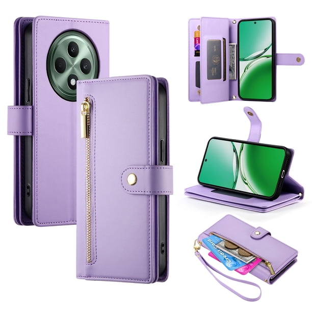 Funda de cartera GANGXUN para OPPO Reno 12F - Diseño de cuero premium, 9 ranuras para tarjetas