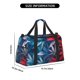 thumbnail image 3 of Balery Red And Blue Leaves Bolsa de Gimnasio para Mujeres, Bolsa de Viaje con Bolsillo Húmedo, Bolsa de Fin de Semana para Mujeres, Bolsa de Viaje Resistente al Agua, 3 of 7