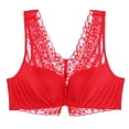 thumbnail image 1 of Gibobby Brasier sin varillas para mujer Sin sujetador de anillo de Ropa interior ultraligera que no deja marcas con tirantes fijos(Rojo,38/85C), 1 of 4