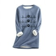 thumbnail image 2 of Birdeem Chemise Décontractée à Manches Régulières Imprimée Mode pour Femmes Hiver Ample Vacances Col Rond, 2 of 12