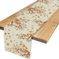 thumbnail image 4 of Fall Leaf Table Runner, Rustic Harvest Autumn Orange Maple Leaf Thanksgiving Farmhouse Retro Coffee Table Center Decor for Family Kitchen Outdoor Party Holiday Table Decorations, 13"x108", 4 of 6