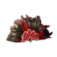 thumbnail image 3 of Tocado de plumas artificiales para hombres y mujeres, accesorio fotográfico para adultos y escenario. Rojo, 3 of 9