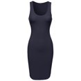 thumbnail image 1 of FashionOutfit Women's Basic Solid Sleeveless Tight Fit Side Cut Tank Top Mini Dress, 1 of 3