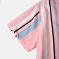thumbnail image 3 of Camisas Hombre Camisas de un solo pecho de primavera y verano para hombre, camisa informal de manga corta con solapa para playa y vacaciones al libre (Pink, XL), 3 of 7