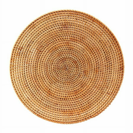 

Rattan Woven Placemats Round Table Mats Non Heat Resistant Place Mat Wicker Placemat Trivets for Hot Dishes Round