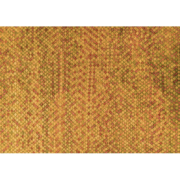 Ahgly Company Indoor Rectangle Abstract Orange Modern Area Rugs, 8' x 10'