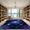 thumbnail image 2 of ODIKA Nebula Swirling Cosmic Meteorite Motif Planetary Large Galaxy Refined Structured for Great Room, Indoor Open Concept, Living Low Profile Flatwoven, 2 of 7