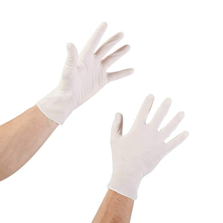 Buy Spontex 76191 Seamless Disposable Gloves, One-Size, Latex, Powdered,  Opaque Cream One-Size, Opaque Cream