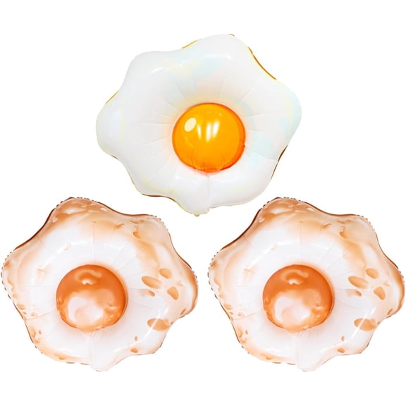Giant Fried Egg Balloons for Breakfast Brunch Party Decorations BBQ Picnic Party Decor Food Parties Decoration Start of School Season Decor