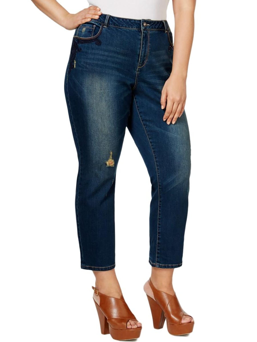 nanette lepore embroidered jeans