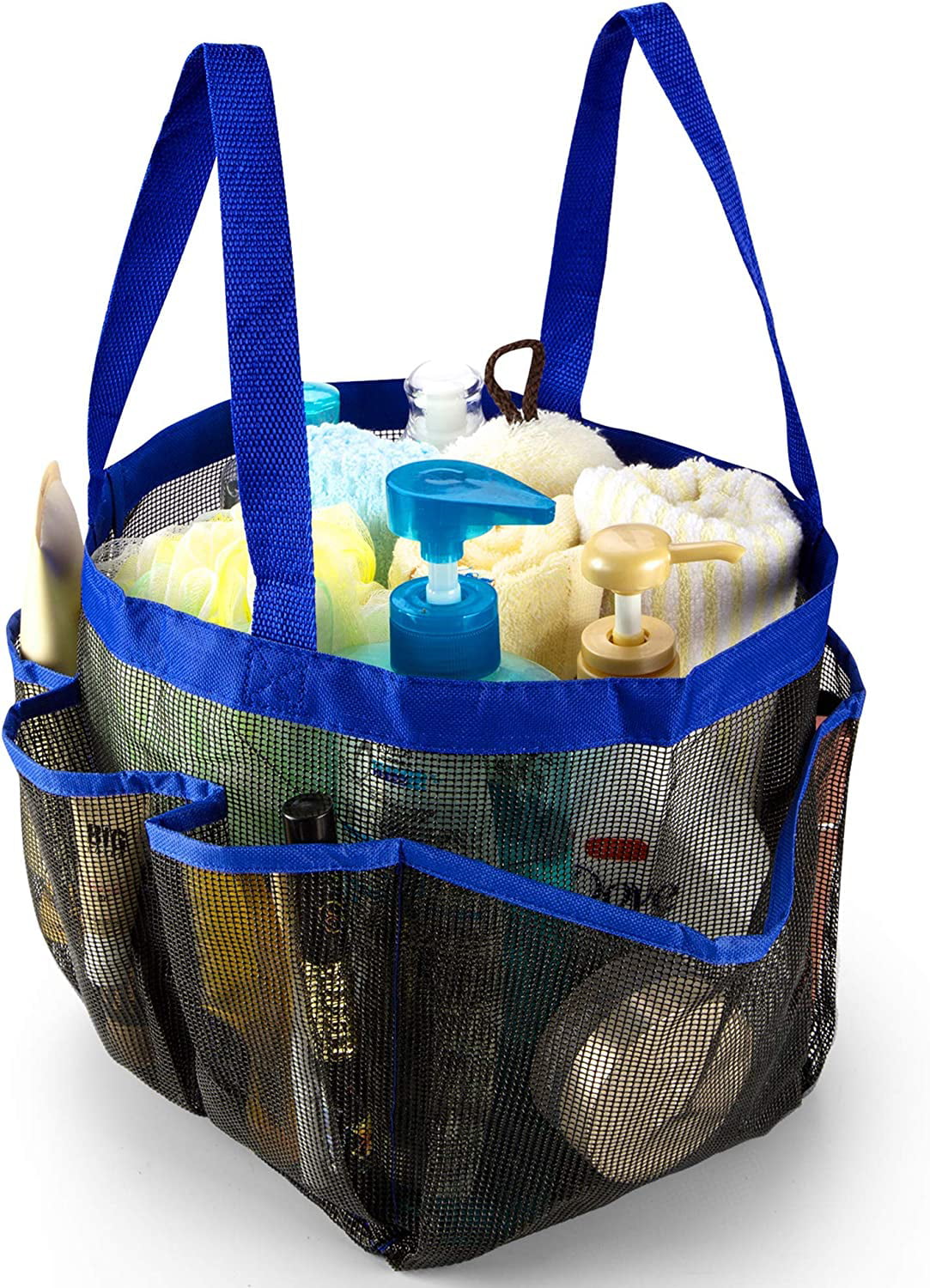 Shower Caddy Mesh 8 Pocket Portable Quick Dry Travel Tote Carry Handle Gym Dorm 