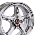thumbnail image 1 of New Chrome Wheel for 1979-1993 Ford Mustang (rear only) Cobra 17x9 Inch Chrome Mustang Rim, 1 of 4