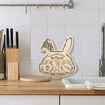 thumbnail image 3 of AYktou Easter Plates-Cute Bunny Face Shaped Wooden Platter Easter Dinnerware,Reusable Bunny Tray Candy Dishes Food Tray,Funny Easter Party Decorations Bunny Decor, 3 of 8