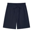 thumbnail image 1 of pstuiky Pantalones cortos de gimnasio para hombre, Pantalones cortos casuales y modernos de verano para hombre con cintura elástica y cordón de color sólido Pantalones cortos de baloncesto, 1 of 5