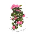 thumbnail image 2 of Vickerman 29" Artificial Pink Polyester Geranium Hanging Bush., 2 of 3