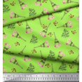 thumbnail image 3 of Soimoi Viscose Chiffon Fabric Text,Floral & Eiffel Tower Architectural Print Fabric by Yard 42 Inch Wide, 3 of 3