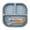 F, variant on Baby Plates with Suction Silicone Divided Plates for Toddlers 3 Compartment Non Self Feeding Dishwasher Microwave Safe BPA Free Kids Plates for High Chairs Tables Travel 7.36x7.09 Inches
