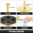 thumbnail image 4 of SUTENGDA Paper Towel Holder Countertop  Standing Paper Towel Roll Holder for Kitchen Bathroom  Paper Towel Holder Stand with Weighted Base Suction Cups  Stainless Steel Paper Towel Holder, 4 of 6