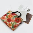 thumbnail image 5 of 16" Laptop Tote Bag Laptop Sleeve Case Computer Briefcase for Work & Travel Red and Orange Flowers, 5 of 8