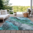 thumbnail image 4 of Dalyn Rugs Machine Washable Indoor/Outdoor Chantille Teal 2'6" x 3'10" Rug, 4 of 9