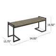 thumbnail image 6 of Noble House Iron Handcrafted and Uncluttered Outdoor Bench Black, 6 of 7