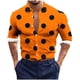 thumbnail image 1 of Blusa y camisa de manga larga con cuello vuelto para hombre, informal, a la moda, con botones, estampado, de poliéster, 1 of 4
