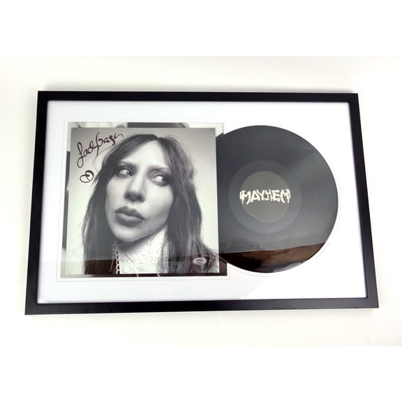 Lady Gaga Signed Autograph Mayhem Vinyl Record Album Framed PSA/DNA COA