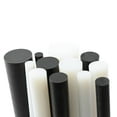 White (Virgin Natural) UHMW Plastic Rod 1 1/8" Diameter, 5 ft. Nominal