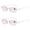2 Pairs of White, variant on 2 Pairs of Red Rimless Anti-Blue Light Reading Glasses Sunglasses for Women Fashion Readers Frameless Gradient Pink Lenses Metal Presbyopia Glasses +3.00