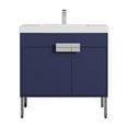thumbnail image 5 of 36" Freestanding Bathroom Vanity with Sink & Mirror & Medicine Cabinet - Chrome Hardware - Navy Blue, 5 of 9