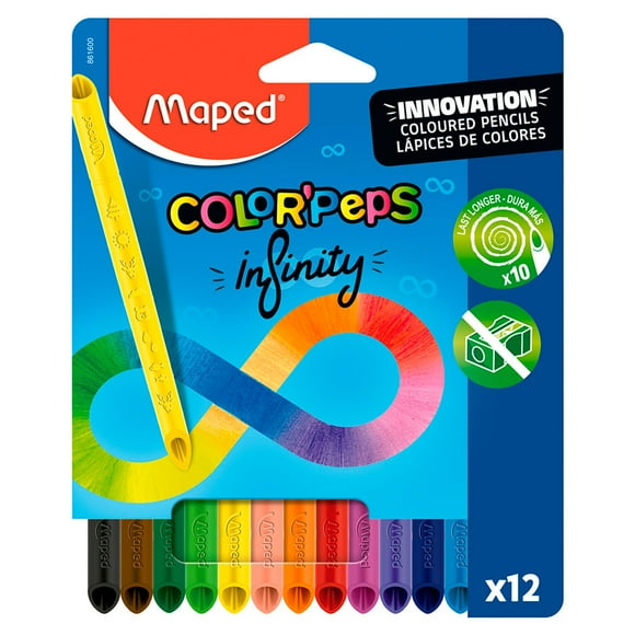 Lapices colorpeps infinity 12 piezas Maped