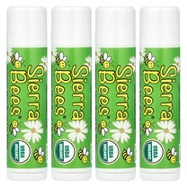 Sierra Bees Organic Lip Balms, Mint Burst, 4 Pack, 0.15 oz (4.25 g) Each