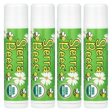 Sierra Bees Organic Lip Balms, Mint Burst, 4 Pack, 0.15 oz (4.25 g) Each