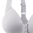 thumbnail image 5 of CFLVAEK Womens Front Closure Bras Wireless Full Coverage Everyday Bra Comfortable Wide Adjustable Straps Push Up Bralettes Silver 40, 5 of 5