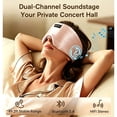 thumbnail image 4 of MUSICOZY 3D Sleep Mask with Bluetooth Headphones, Ice Silk Sleep Headphones with Bluetooth 5.4, Total Blackout Eye Mask for Sleeping, Sleep Soft Mask for Women Men, All Night Sleep, Travel Gift, 4 of 8