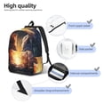 thumbnail image 4 of Yiaed Red And White Flame Fox Print Backpack, Premium Laptop Backpack, Travel Backpack for Women, Lightweight Backpacks, Comfortable Back Pack-Small, 4 of 5