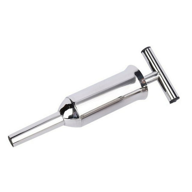 Stainless Steel Sausage Stuffer Kit Maker Meat Filler Sausage Tube Filling Tool for Home (Large)