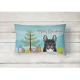 thumbnail image 2 of Carolines Treasures BB1599PW1216 Christmas Tree and French Bulldog Canvas Fabric Decorative Pillow, 12H x16W, multicolor, 2 of 3