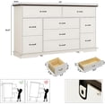 thumbnail image 4 of Farmhouse 9-Drawer Dresser with Charging Station & USB Ports, 63-Inch Wide Chest of Drawers Storage Cabinet for Bedroom Living Room, 4 of 8