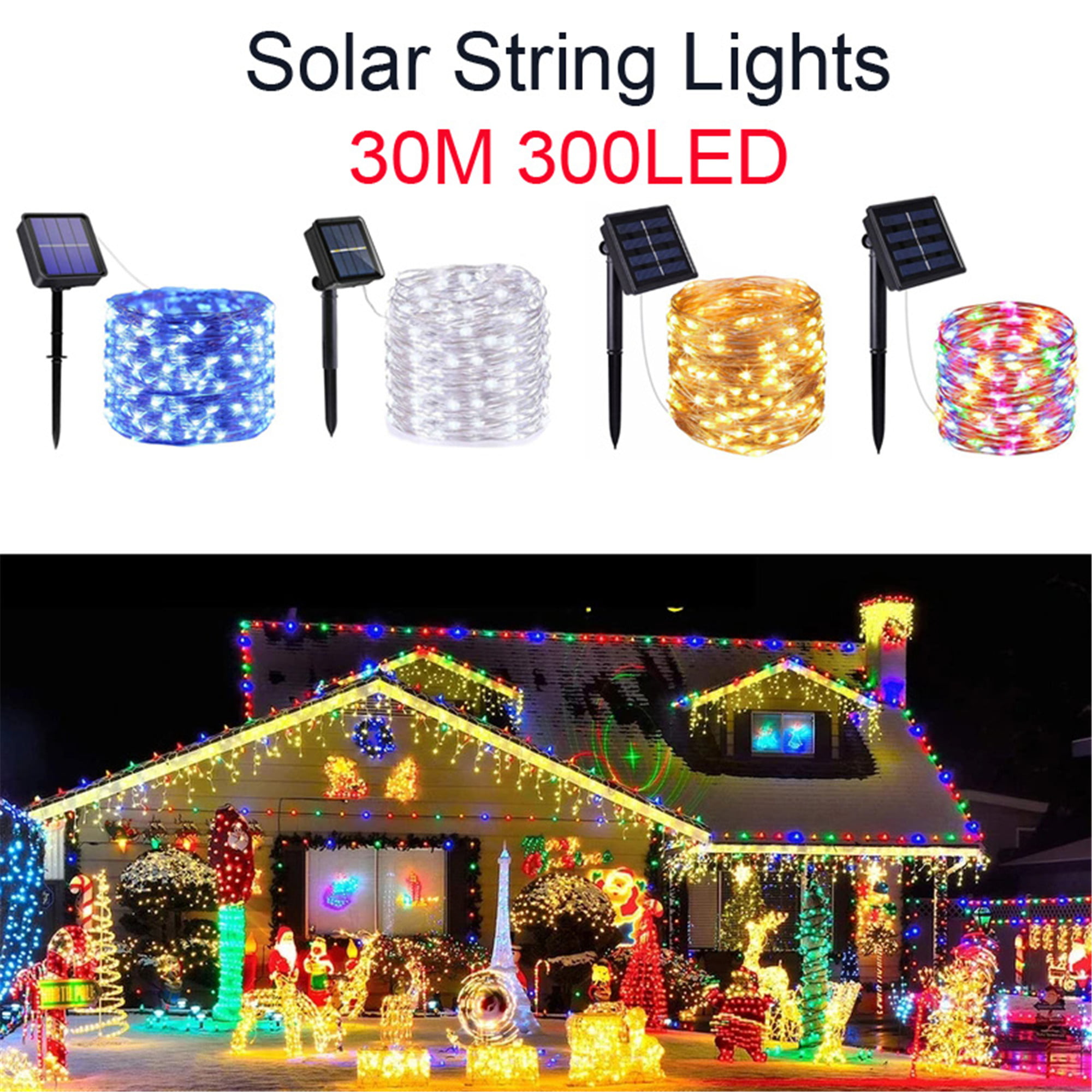 30M 8 Modes & Memory Function LED Fairy String Lights Xmas/Tree/Garden/Wedding 
