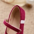 thumbnail image 6 of Quealent Toddler Flower Girl Dress Shoes - Girl Ballet Flats Party School Shoes Wedding Hot Pink for Size 8, 6 of 9