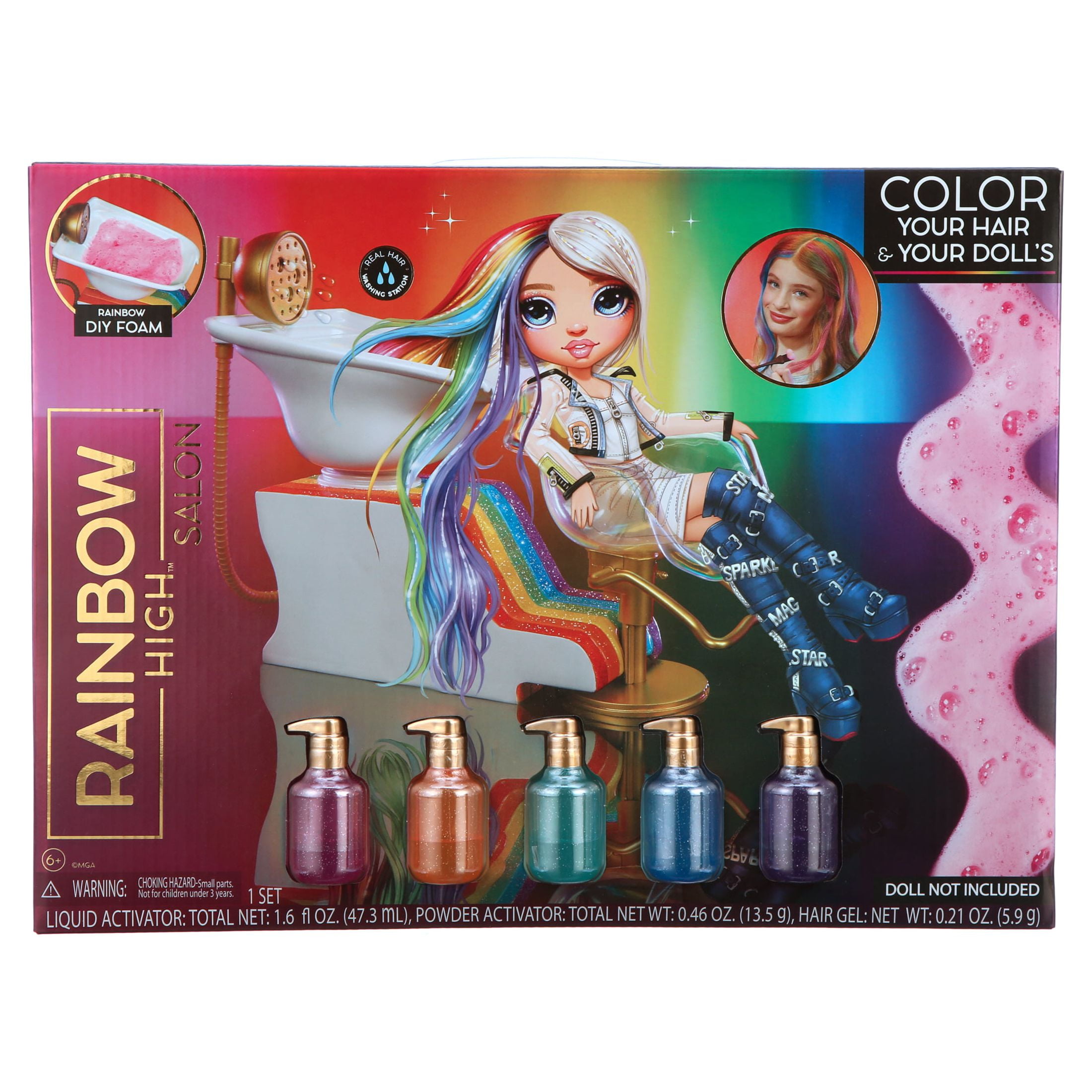 Rainbow High Rainbow Hair Stylist Kit, 10-Piece Set, Boys and