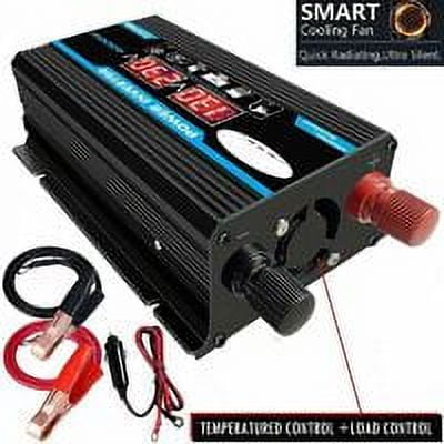 12V to 220V/110V AC Converter for Cars, Dual USB & Modified Transformer Powerful 4000W Pure Sine Wave Inverter