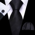 thumbnail image 3 of Set de Corbata Barry.Wang Clásica de Seda con Pañuelo para Hombre, 3 of 3