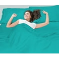 thumbnail image 6 of Clara Clark Premier 1800 Microfiber Collection 3-Line Bed Sheet Set, Full Size, Teal, 6 of 7