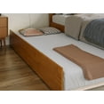 thumbnail image 3 of AFI Madison Full Wood Platform Bed with Footboard and Full Trundle, Light Toffee, 3 of 14